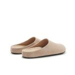 ATBELL Women's Leopard Print Suede Clogs in Beige