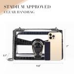 Joryin Clear Stadium Crossbody Bag with Chain Strap