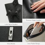 Kadynow Black Vegan Leather Bucket Tote Bag