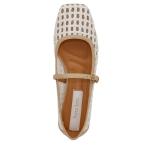 Franco Sarto Ivory White Tinsley Ballet Flats