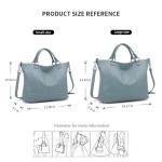 Kattee Women's Blue Soft Leather Tote Bag