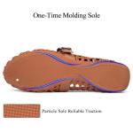 Bouwno Woven Mary Jane Flats for Women Mesh Ballet Flats Dressy Comfortable Ballerina Flat with Round Toe Adjustable Buckle Strap Brown