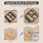 Brelzo Calvior Women's Suede Clogs Men's Slip-On Mules Non-Slip Potato Shoes Arch Support Sandals with Adjustable Buckle for Indoor & Outdoor Use Tan