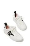 kate spade new york Women's Signature Lace Up Sneaker, True White/Black, 7