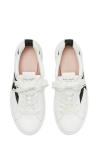 kate spade new york Women's Signature Lace Up Sneaker, True White/Black, 7