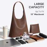Hobo Bag for Women, Large Slouchy Shoulder Bag, Soft Vegan Leather Everyday Tote Purse, Stylish Handbag Fits 13.6'' Laptop
