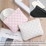 lomkya Checkered Makeup Bag Set Black 2 Pieces Leather Pocket Cosmetic Bag for Purse Waterproof Small Makeup Pouch for Purse Aesthetic Accessories Small Makeup Bag for Women inside Coin Purse