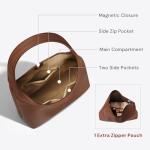 Hobo Bag for Women, Large Slouchy Shoulder Bag, Soft Vegan Leather Everyday Tote Purse, Stylish Handbag Fits 13.6'' Laptop