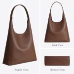 Hobo Bag for Women, Large Slouchy Shoulder Bag, Soft Vegan Leather Everyday Tote Purse, Stylish Handbag Fits 13.6'' Laptop