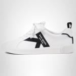 kate spade new york Women's Signature Lace Up Sneaker, True White/Black, 7