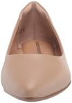 Amazon Essentials Women's Pointed-Toe Ballet Flats, Beige Faux Leather, 9