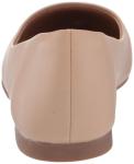 Amazon Essentials Women's Pointed-Toe Ballet Flats, Beige Faux Leather, 9