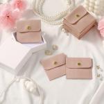 40pcs Pink Microfiber Jewelry Pouch Button Bag 8 x 8cm, Jewelry Packaging Bag Luxury Small Favor Bags Jewelry Gift Bags for Earrings Necklaces Bracelet Ring