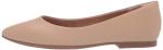 Amazon Essentials Women's Pointed-Toe Ballet Flats, Beige Faux Leather, 9