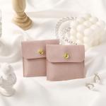 40pcs Pink Microfiber Jewelry Pouch Button Bag 8 x 8cm, Jewelry Packaging Bag Luxury Small Favor Bags Jewelry Gift Bags for Earrings Necklaces Bracelet Ring