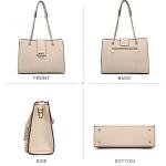 Chic Beige Tote Bag with Matching Clutch
