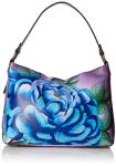 Anna by Anuschka Women's Genuine Leather Large Hobo Handbag | Hand Painted Original Artwork | Zip-Top Organizer | Precious Peony