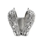 Tngan Women Luxury Crown Shaped Crystal Evening Clutch Elegant Rhinestones Party Handbag and Purse, Silver