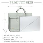 MOSISO Laptop Bag for Women, 15-15.6 inch PU Leather Laptop Shoulder Bags Convertible Backpack, 16 inch Messenger Bags Casual Handbag Work Briefcase Travel Computer Bag with Bowknot, Sage Green