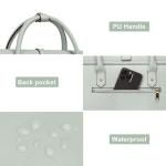MOSISO Laptop Bag for Women, 15-15.6 inch PU Leather Laptop Shoulder Bags Convertible Backpack, 16 inch Messenger Bags Casual Handbag Work Briefcase Travel Computer Bag with Bowknot, Sage Green