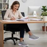 TIOSEBON Women's Slip On Walking Tennis Shoes Casual Mesh-Comfortable Work Workout Running Sneakers 6 US Gray