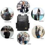 Vintage Leather Laptop Backpack for Women with USB Port