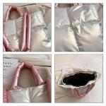Puffer Tote Bag for Women in Black