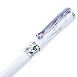 LACHIEVA Pearl White Elegant Crystal Ballpoint Pen