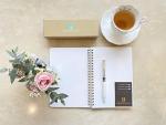 LACHIEVA Pearl White Elegant Crystal Ballpoint Pen
