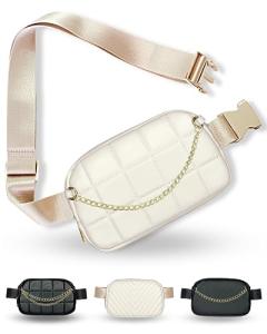 Chic Leather Chain Belt Bag for Women