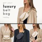 Chic Leather Chain Belt Bag for Women