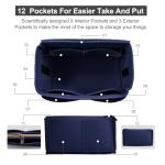 OMYSTYLE Navy Tote Bag Organizer with Dividers