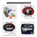 OMYSTYLE Navy Tote Bag Organizer with Dividers