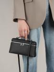 Rejolly Black Luxury Leather Crossbody Bag