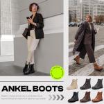 Vepose Women's Black Lace-Up Combat Boots