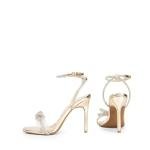 Brielle Double Bow Crystal Slingback Heels, Gold