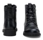 Vepose Women's Black Lace-Up Combat Boots