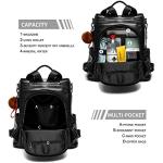 CHERUTY Black PU Leather Anti-Theft Backpack Purse
