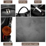 CHERUTY Black PU Leather Anti-Theft Backpack Purse