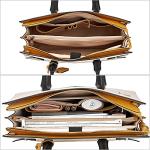 Stylish Beige Leather Laptop Briefcase for Women