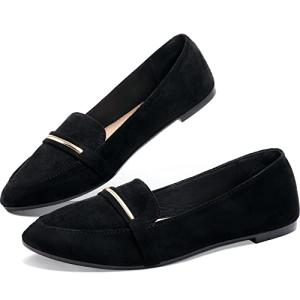 Women’s Stylish Pointy Toe Faux Suede Loafers