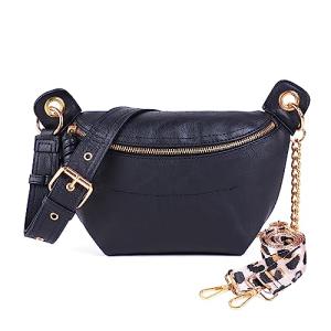 Stylish Black Fanny Pack with Adjustable Straps