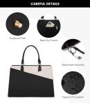 LOVEVOOK Women's Leather Laptop Tote Bag with Clutch