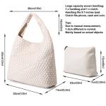 Queenoris Woven Summer Purse - Creamy White