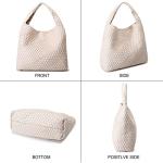 Queenoris Woven Summer Purse - Creamy White