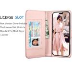 Rose Gold iPhone 16 Wallet Case with Card Slots