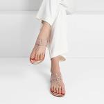 DREAM PAIRS Women's Champagne Gladiator Sandals, Size 9