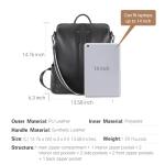 CLUCI Leather Convertible Backpack Purse for Women