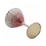 Elegant Goblet Rhinestone Clutch for Parties, Pink