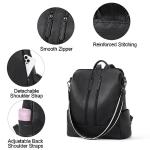 CLUCI Leather Convertible Backpack Purse for Women